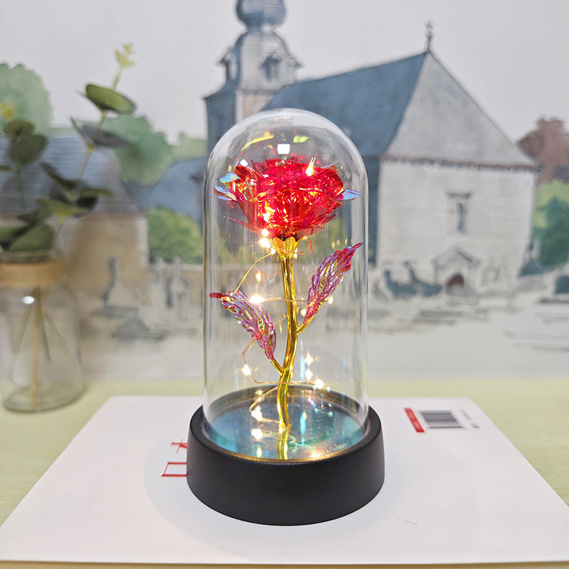 Gold foil gold rose acrylic cover all night light Christmas cher Tanabata Valentine's Day Mother's Day pendulum