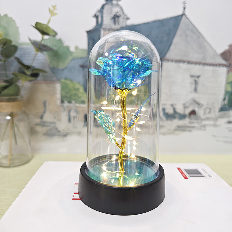 Gold foil gold rose acrylic cover all night light Christmas cher Tanabata Valentine's Day Mother's Day pendulum