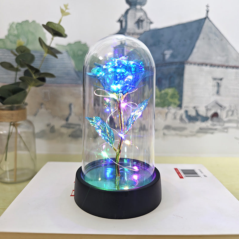 Gold foil gold rose acrylic cover all night light Christmas cher Tanabata Valentine's Day Mother's Day pendulum