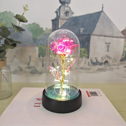 Gold foil gold rose acrylic cover all night light Christmas cher Tanabata Valentine's Day Mother's Day pendulum