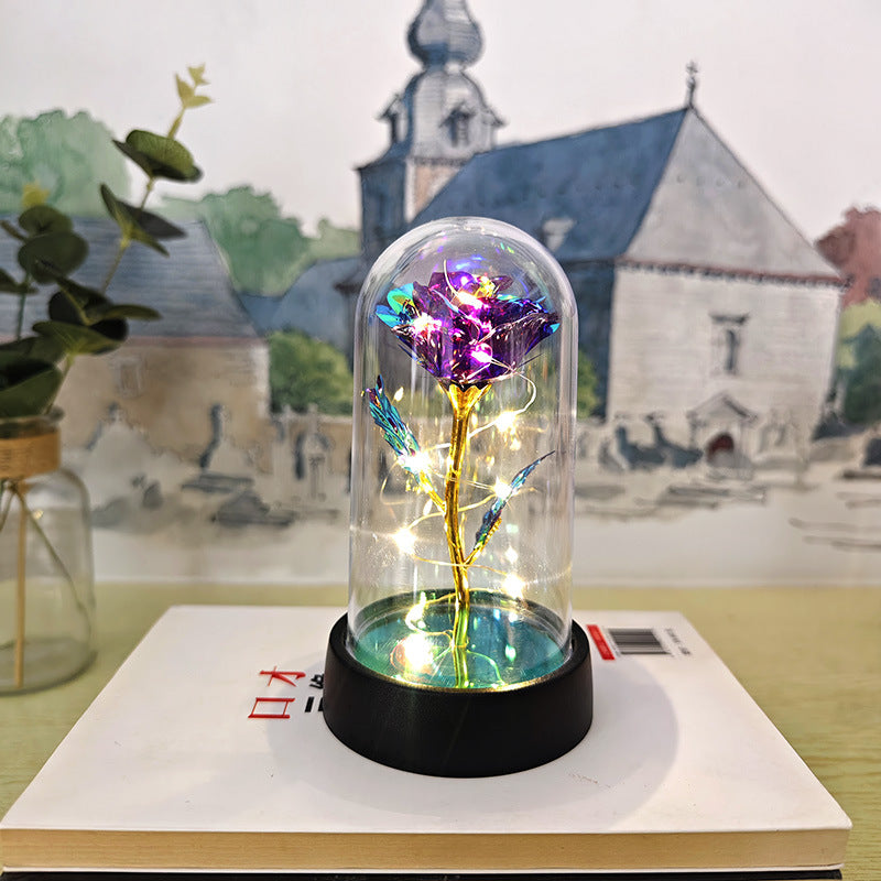 Gold foil gold rose acrylic cover all night light Christmas cher Tanabata Valentine's Day Mother's Day pendulum