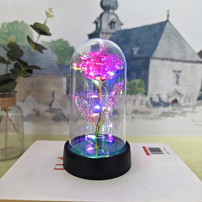 Gold foil gold rose acrylic cover all night light Christmas cher Tanabata Valentine's Day Mother's Day pendulum