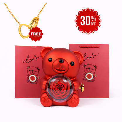 The Eternal Rose Bear With A Hidden Heartbeat