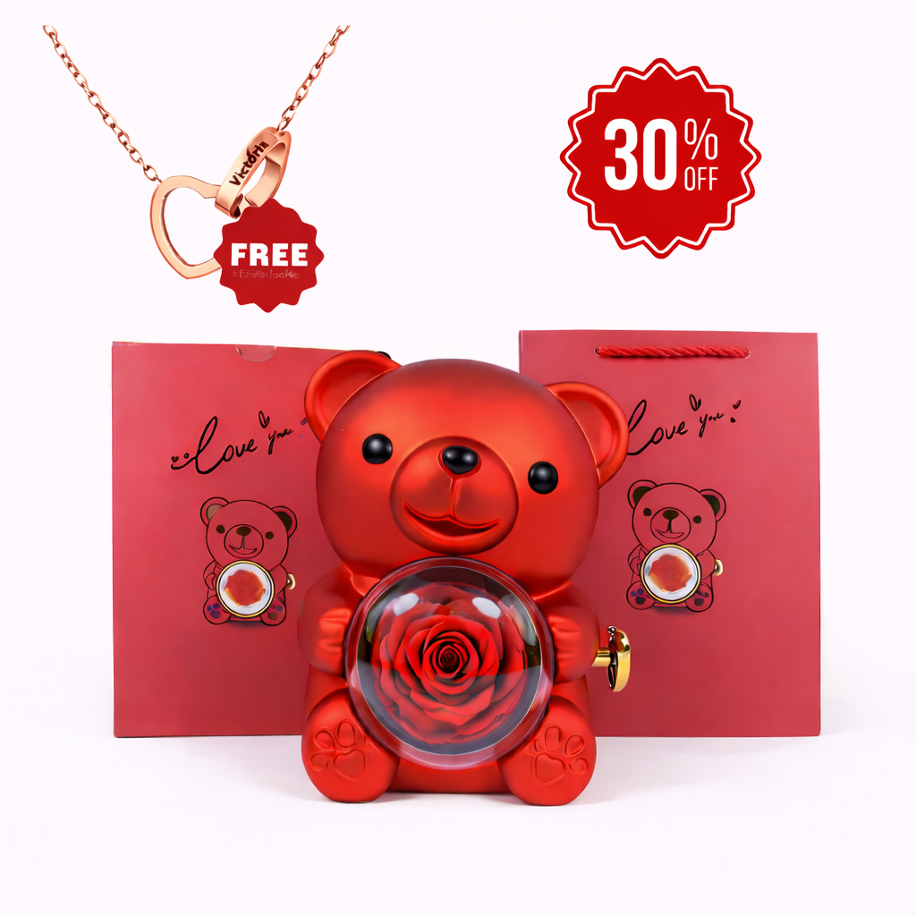 The Eternal Rose Bear With A Hidden Heartbeat