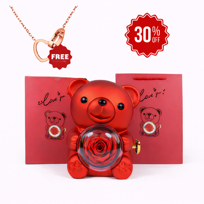 The Eternal Rose Bear With A Hidden Heartbeat