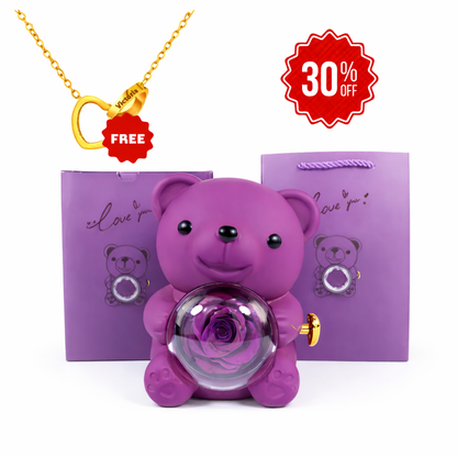 The Eternal Rose Bear With A Hidden Heartbeat