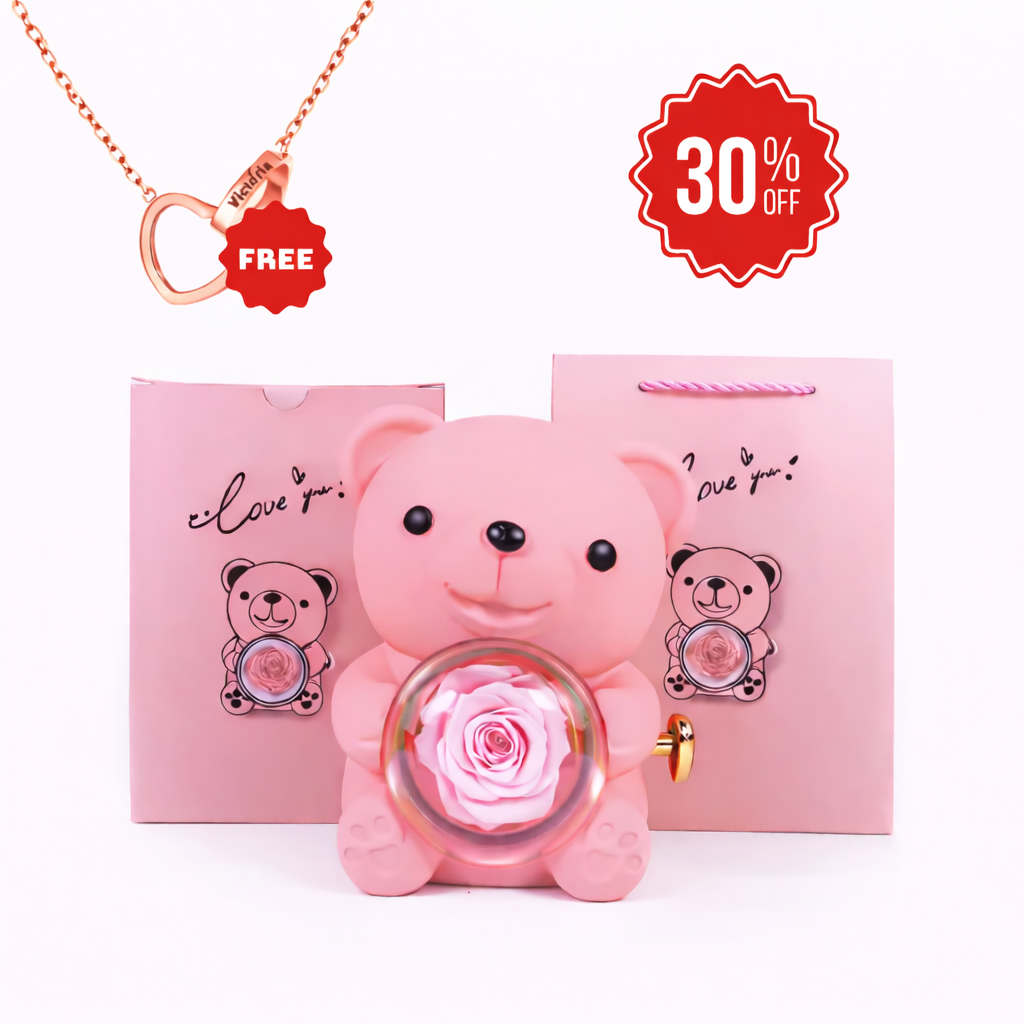 The Eternal Rose Bear With A Hidden Heartbeat