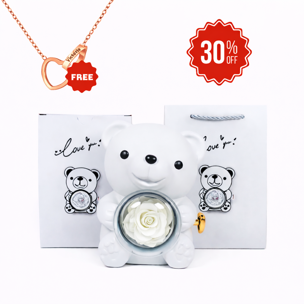 The Eternal Rose Bear With A Hidden Heartbeat