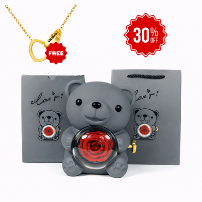 The Eternal Rose Bear With A Hidden Heartbeat