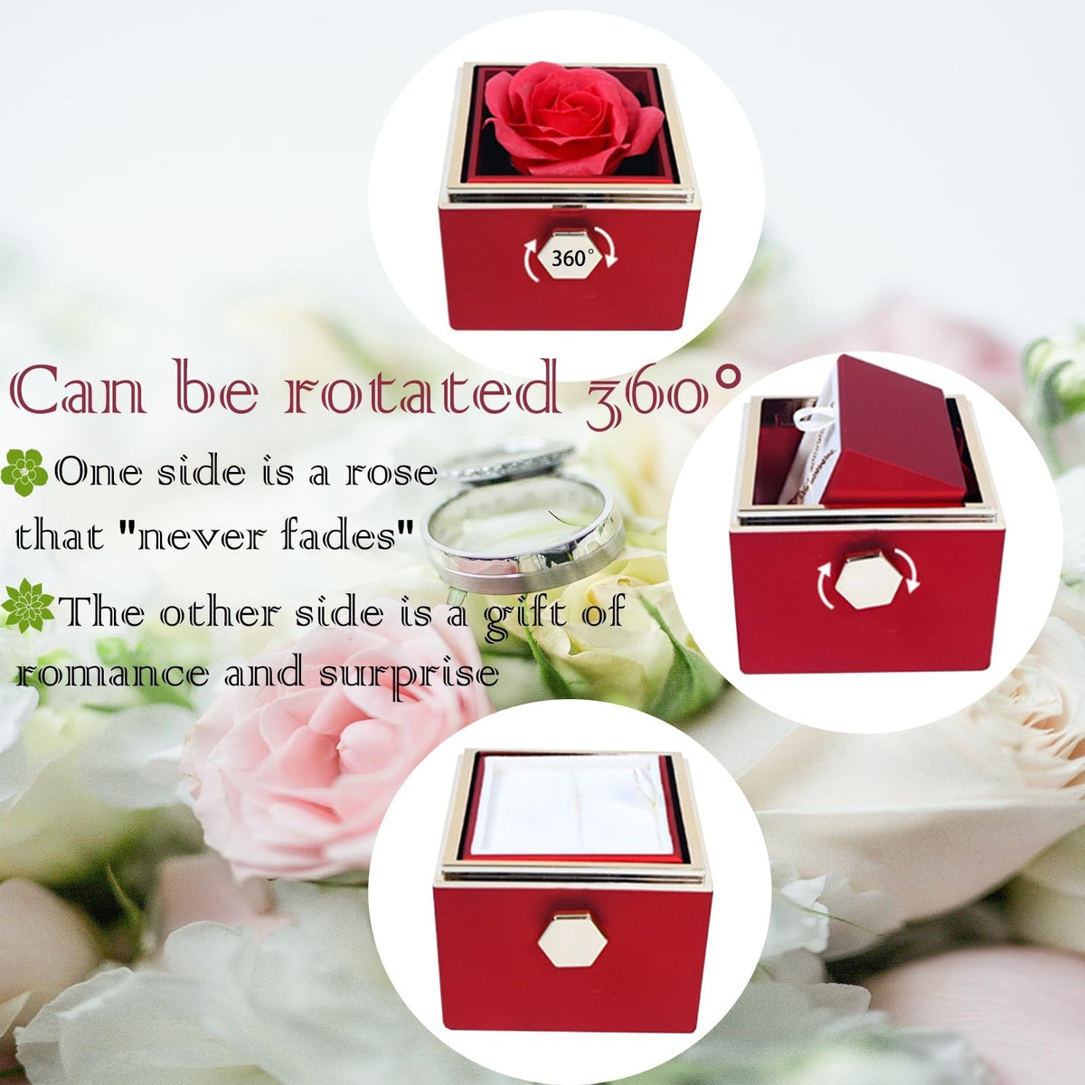 Eternal Rose Box with Necklace - The perfect gift for your Soulmate💜