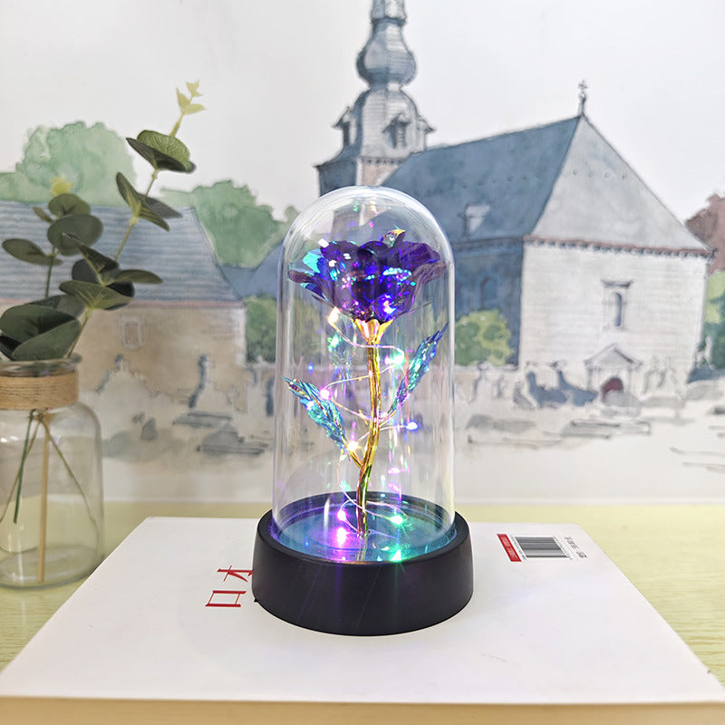 Gold foil gold rose acrylic cover all night light Christmas cher Tanabata Valentine's Day Mother's Day pendulum